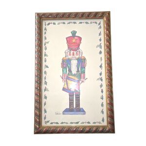 The Bombay Company Y2K Framed Drumming Nutcracker Print A. Parker 16.5"X10.5"X1"